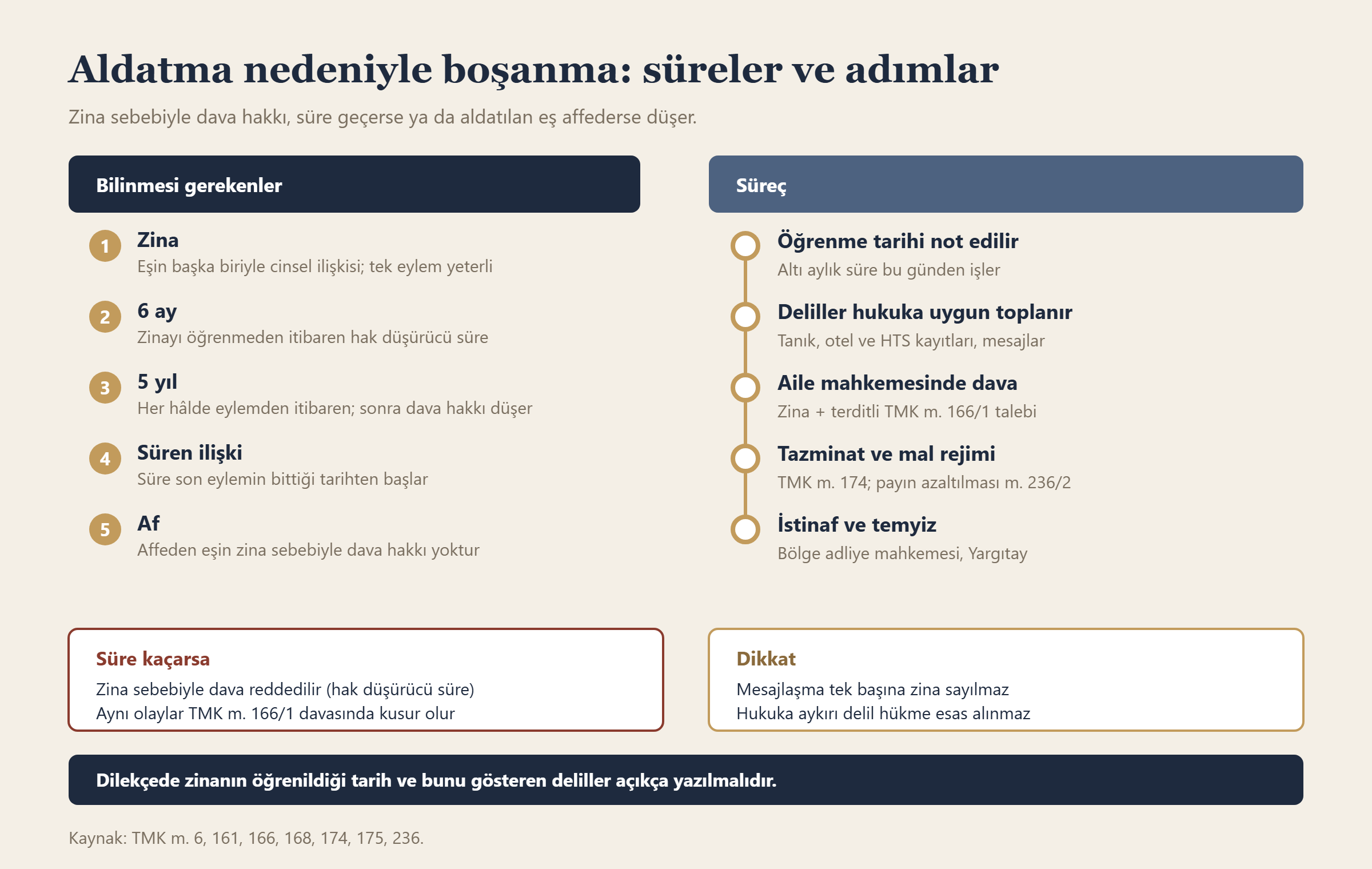 Aldatma nedeniyle boşanma: süreler ve adımlar bilgi grafiği