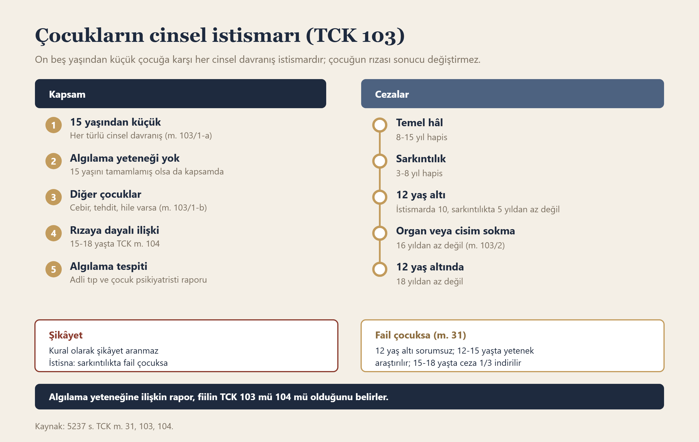 Çocukların cinsel istismarı (TCK 103) bilgi grafiği