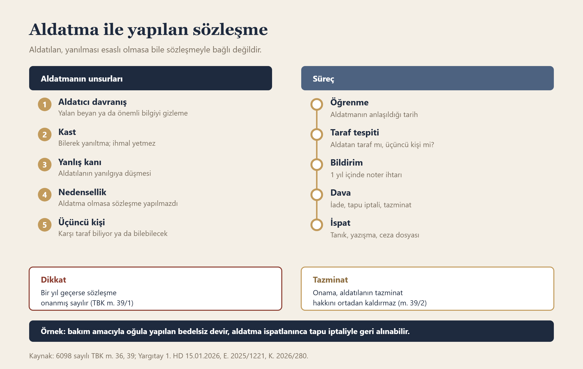 Aldatma ile yapılan sözleşme bilgi grafiği
