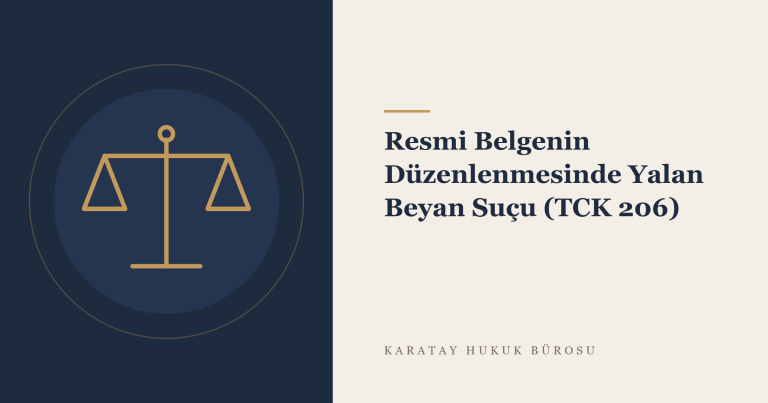 Resmi Belgenin Düzenlenmesinde Yalan Beyan Suçu (TCK 206) konulu yazının görseli