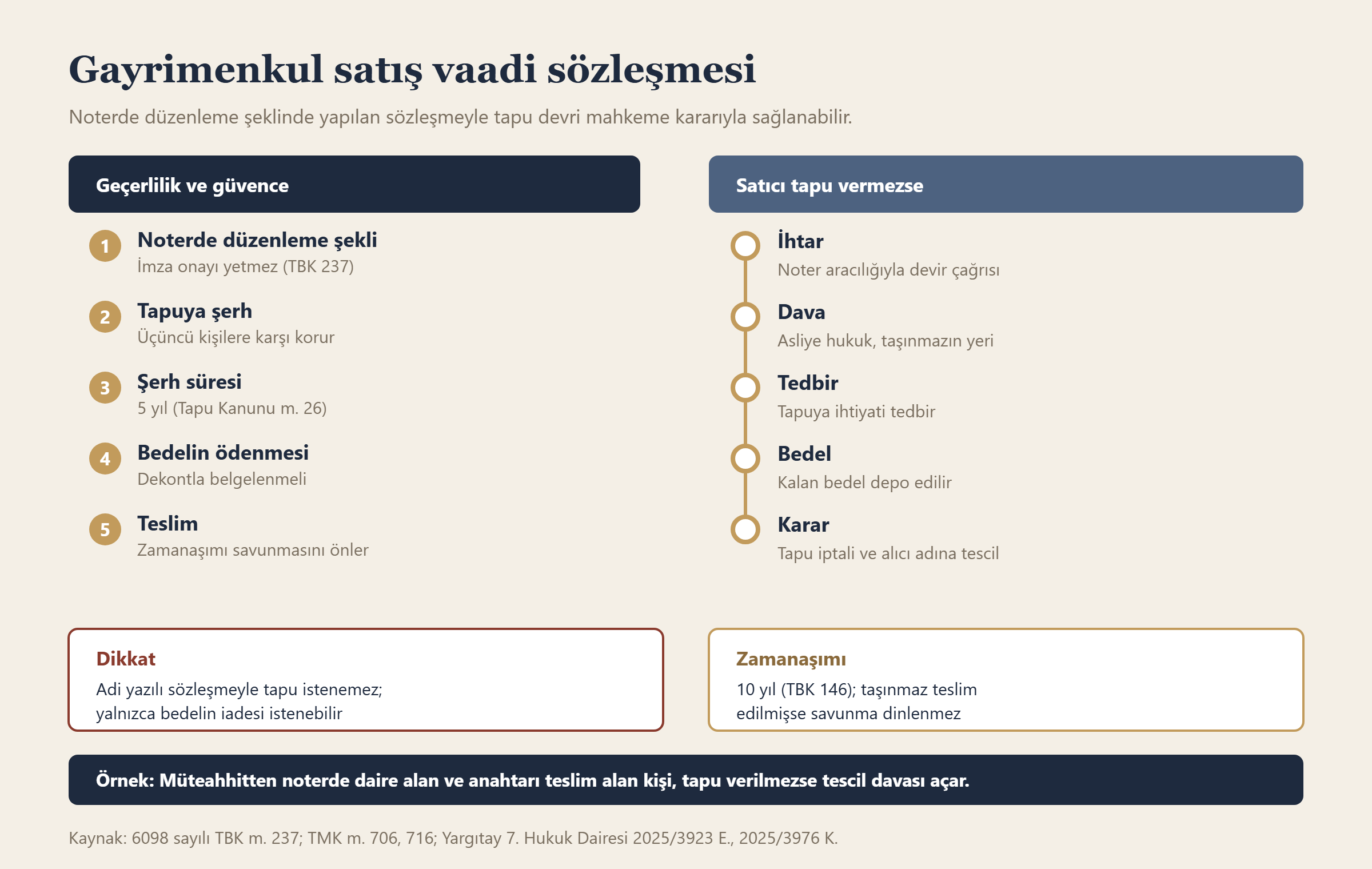 Gayrimenkul satış vaadi sözleşmesi bilgi grafiği