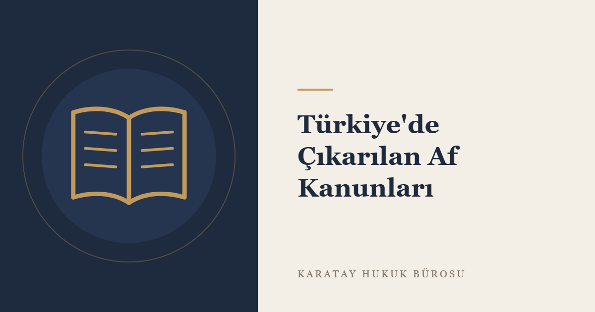 Türkiye'de Çıkarılan Af Kanunları: Tarihsel Gelişim ve Hukuki Nitelik konulu yazının görseli