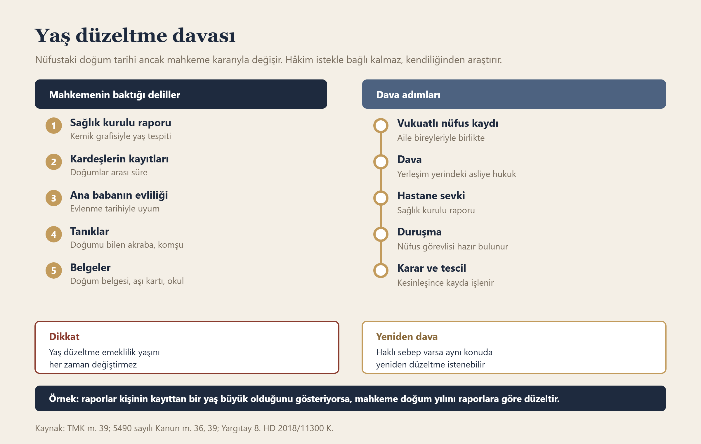 Yaş düzeltme davası bilgi grafiği