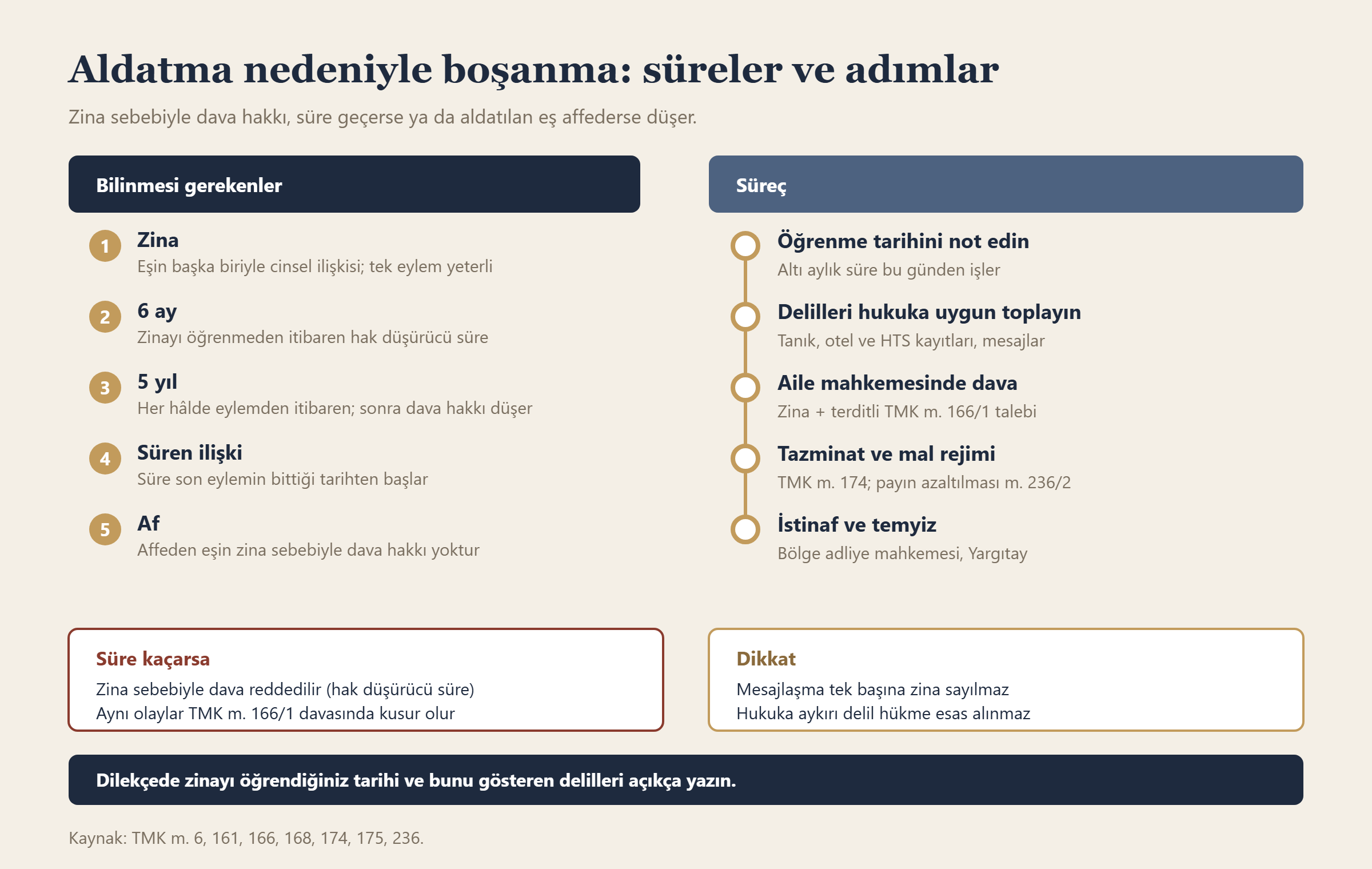 Aldatma nedeniyle boşanma: süreler ve adımlar bilgi grafiği